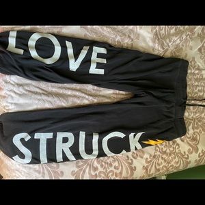 LOVE STRUCK black sweatpants
